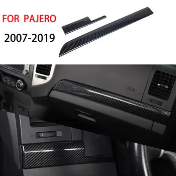  2 шт. Подходят для Mitsubishi PAJERO 2007-2019 Автозапчасти из углеродного волокна, цветная крышка Центральной консоли