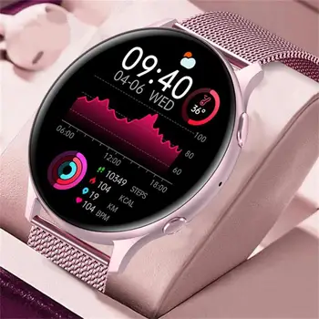  2023 OLED Модные умные часы, Женские Часы для измерения сердечного ритма, артериального давления, Многофункциональные спортивные часы, Мужские Женские Водонепроницаемые Умные часы, Женские