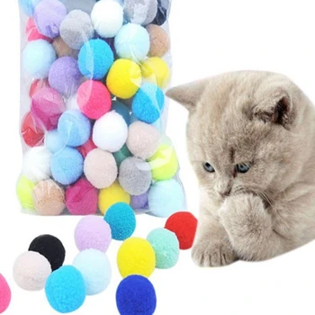  400 ШТ Интерактивная игрушка для кошек, креативная игрушка для кошек, мини-игра для котенка, эластичная игрушка, пушистый мяч