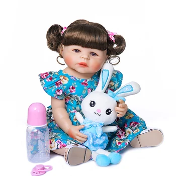  55 см, полностью силиконовый корпус, кукла-Реборн, игрушки для девочек, виниловая новорожденная принцесса Бебе, игрушка для купания, Рождественский подарок