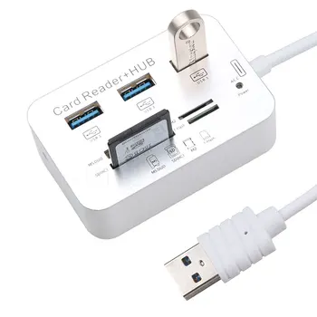  7 в 1 док-станция 5 Гбит /с Высокоскоростной USB 3.0 Концентратор SD TF Адаптер для карт памяти для U-диска ПК, ноутбука, мыши, клавиатуры, USB-концентратора