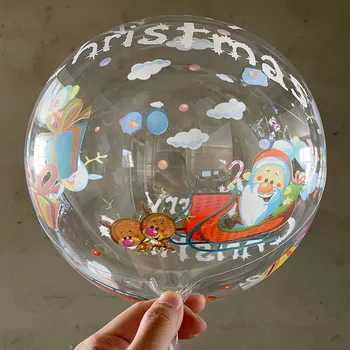  8 Штук воздушных шаров Bobo с рождественскими тематическими изображениями для вечеринки Дома Рождества Годовщины свадьбы в помещении и на улице