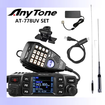  AnyTone AT-778UV Двухдиапазонный Приемопередатчик Мини Мобильная Радиостанция УКВ 136-174 UHF 400-480 МГц Любительская рация 25 Вт