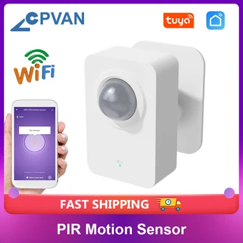  CPVAN Tuya PIR Датчик движения Wifi Умный инфракрасный детектор Smart Life APP Control Домашняя система безопасности Датчик охранной сигнализации