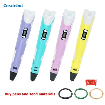 Createbot 3D Ручка Для рисования Ручкой С ЖК-экраном, Совместимые Игрушки PLA, Безопасная 3d ручка для детей Ch 1,75 мм, зарядка lapiz 3d 3D펜, авторучка