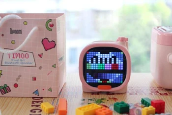  Divoom timoo Elephant Pixel Bluetooth Беспроводной Динамик Конфетно-розовый Мультяшный Умный мини-Динамик будильник подарок для девочки