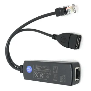  DSLRKIT Активный PoE-разветвитель 48V-5V 5,2V 2.4A USB TYPE A Female 802.3af для планшета