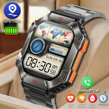  GPS Смарт-часы для Android IOS Фитнес-часы Женские IP67 Водонепроницаемые Военные Здоровые Мониторы AI Голосовой вызов Bluetooth Smartwatch