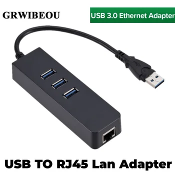  GRWIBEOU USB 3,0 К USB Rj45 Lan Ethernet Адаптер Сетевая карта к RJ45 Lan Ethernet Адаптер для Windows 10 Macbook Xiaomi Mi PC