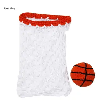  Q81A Реквизит для Фотосессии Баскетбол и сетка Для новорожденных, Обернутый Фон для Фотосъемки, Декоры