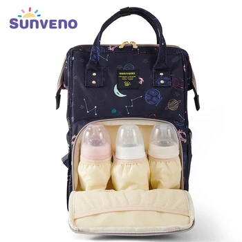 Sunveno Classic, оригинальная сумка для мамы, многофункциональная, удобная, модная сумка для подгузников, легкий доступ, прочная детская сумка