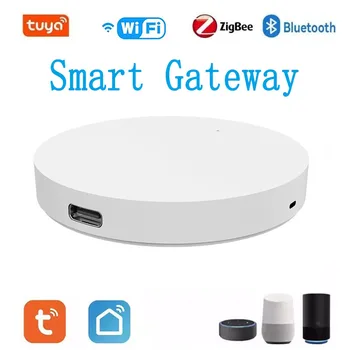  Tuya Smart Gateway Hub, мультимодельный мост для умного дома, WiFi, Bluetooth, приложение ZigBee, беспроводной пульт дистанционного управления, Пульт дистанционного управления Alexa