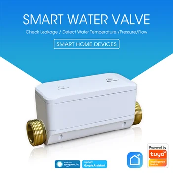  Tuya Smart WiFi Водяной клапан Приложение для включения/Выключения контроля давления воды/Расхода/Температуры Измерение расхода воды Мониторинг