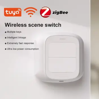  Tuya WiFi/ZigBee Беспроводной Переключатель сцены, Кнопка Управления, Интеллектуальная связь, дистанционное управление, Сценарий автоматизации, Умный дом