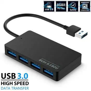  USB 3.0 4 Порта Multi High Speed Expansion Desktop HUB Splitter PC Адаптер для ноутбука