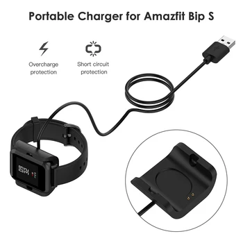  USB Зарядное устройство Для Amazfit Bip S, Зарядный Кабель Для Amazfit A1916, Адаптер док-станции Длиной 1 м/3 фута, Аксессуары