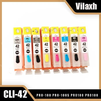  Vilaxh CLI-42 CLI42 Многоразовый Чернильный картридж Для принтера Canon CLI 42 PIXMA Pro-100 PRO-100S Pro100 pro100 С одноразовыми чипами
