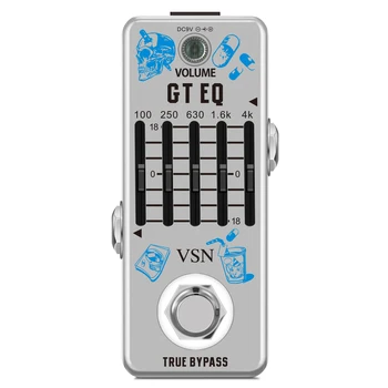  VSN LEF-317A Гитарный Эквалайзер True Bypass Гитарная Педаль Для Электрогитары В Цельнометаллическом корпусе Гитарные Аксессуары