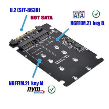 Zihan NVME U.2 для комбинированного NGFF M.2 M-key SFF-8639 SSD-адаптер SATA PCIe для материнской платы, заменяющий SSD 750 p3600 p3700
