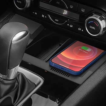  Автомобильное беспроводное зарядное устройство зарядное устройство для телефона быстрое зарядное устройство зарядная площадка пластина держатель телефона для Mazda CX5 CX-5 2017 2018 2019 2020 2021