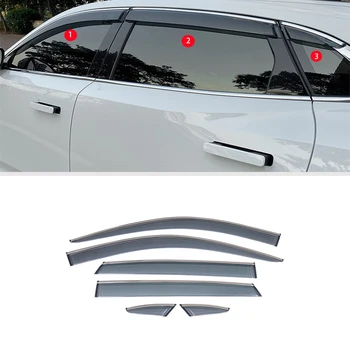  Автомобильные Аксессуары Для Changan UNIK 2021-2023 ABS черный водонепроницаемый Дверной Оконный Козырек Вентиляционные Шторы Защита От Солнца и Дождя 6 шт.