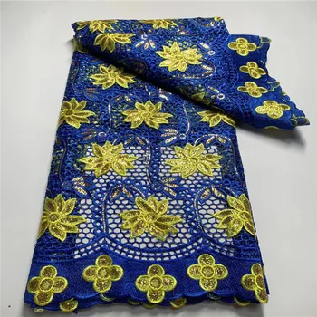  Африканская Нигерийская Водорастворимая Шнуровая Кружевная ткань Африканская Кружевная ткань 2023 Высококачественная Французская Сетчатая Кружевная ткань Для Свадебного платья