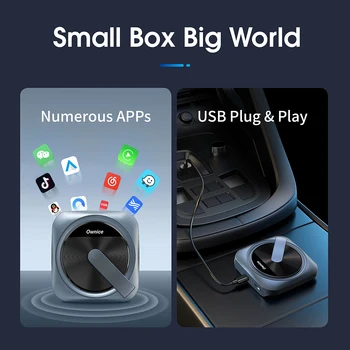  Беспроводной автомобильный адаптер CarPlay Android TV Box для Toyota Mazda 3 6 Honda ford, коробка для автомобильных аксессуаров Netflix YouTube 2023