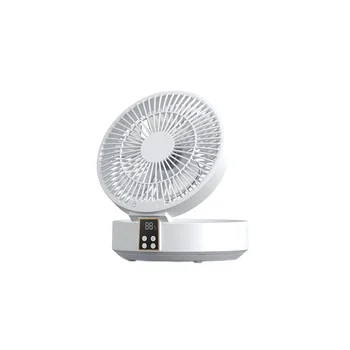  Беспроводной Вентилятор охлаждения циркулирующего воздуха со светодиодной подсветкой, с дистанционным управлением, Складной Электрический Настенный Вентилятор, Настольный Вентилятор Белого цвета