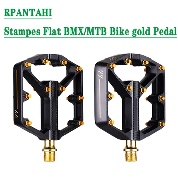  Велосипедные Золотые педали RPANTAHI Крепление на платформе из алюминиевого сплава с регулируемым захватом Педали BMX MTB Аксессуары для велосипедов