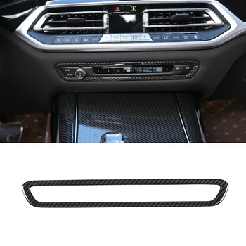  Внутренняя Центральная Консоль Автомобиля Кнопка Регулировки Громкости Декоративная Рамка Крышка Из Углеродного Волокна ABS Для BMW X5 G05 X7 G07 2019-2020 Автоаксессуары