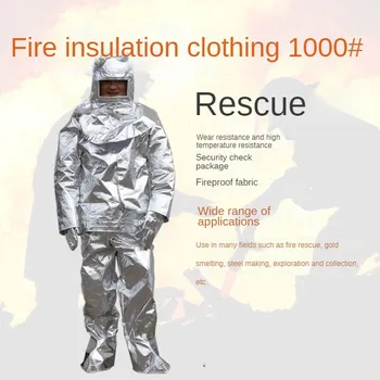 Высококачественное Тепловое излучение 1000 Градусов Термостойкий Алюминизированный Костюм Огнеупорная Одежда форма пожарного
