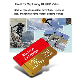  Горячая продаваемая карта памяти AuoTKN 16GB 32GB 64GB 128GB 256GB 512GB Высокоскоростная Micro TF SD-карта class10 128GB TF/SD-карта для Телефона