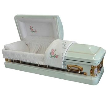  горячая распродажа, новый дизайн в американском стиле, деревянный и металлический похоронный гроб и шкатулка