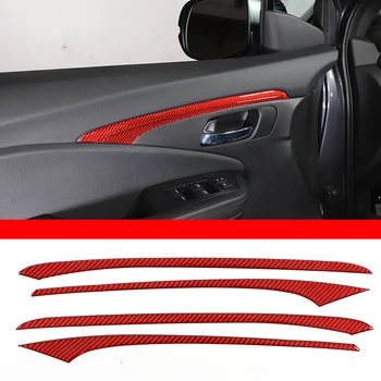  Для 2015-2019 Honda Pilot, внутренняя дверная чаша из мягкого углеродного волокна, внешняя рамка, декоративная наклейка в полоску, аксессуары для интерьера автомобиля