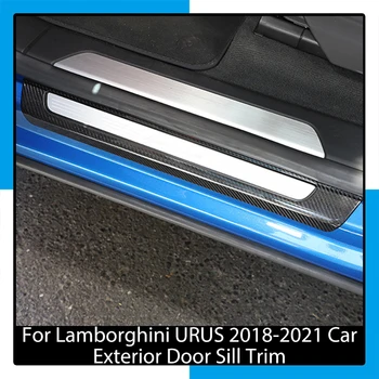  Для Lamborghini URUS 2018-2021 Из настоящего углеродного волокна Внешняя отделка порога Автомобиля Внутренняя отделка автомобиля