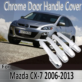 Для Mazda CX-7 CX7 CX 7 2006 ~ 2013 2007 2009 2010 2011 2012 Наклейки Украшения Хромированная Дверная Ручка Крышка Ремонт Автомобильных Аксессуаров