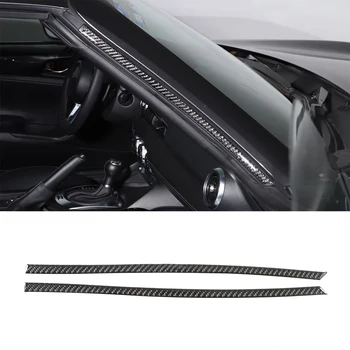  Для Mazda MX-5 2016-2023 Мягкая накладка на переднюю стойку из углеродного волокна, декоративная наклейка, аксессуары для наружного формования