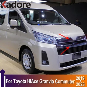  Для Toyota HiAce Granvia Commuter 2019-2021 2022 2023 Хромированная Отделка Передней Решетки Гоночные Решетки Вокруг Рам Автомобильные Аксессуары