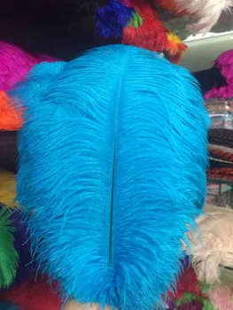  Китай ZP factory 45 ~ 50 см (18 ~ 20 дюймов) длиной 100 шт. /партия синих больших страусиных перьев свадебное украшение