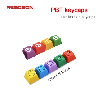  Колпачки для ключей 5 клавиш OEM Profile Keycaps Personality PBT Сублимационный Колпачок для Ключей MX Switch Механическая Клавиатура Компьютерная Периферия