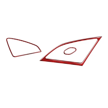  Комплект Наклеек на Накладку Динамика Боковой двери Автомобиля из Углеродного Волокна для Chevrolet Corvette C7 2014-2019, Красный