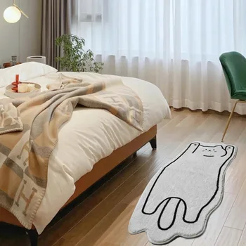  Маленький коврик Nordic Creative Cat Carpet, Прикроватная зона для гостиной, спальни, Милый мягкий коврик для пола, Домашний декор, нескользящий коврик для ванной