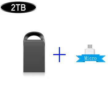  Мини высокоскоростной USB флэш-накопитель 2 ТБ pen drive pendrive флешка металлический U-диск memo cel usb 3.0 stick в подарок с бесплатным логотипом для телефона/автомобиля