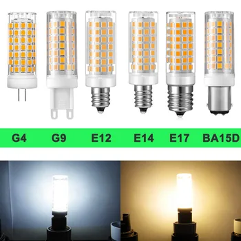  Мини Светодиоды Кукурузные Лампы E11 E12 E14 E17 G4 G9 BA15D светодиоды Лампочки Заменяют 80 Вт Галогенные Лампы Переменного тока 220 В 110 В для Дома