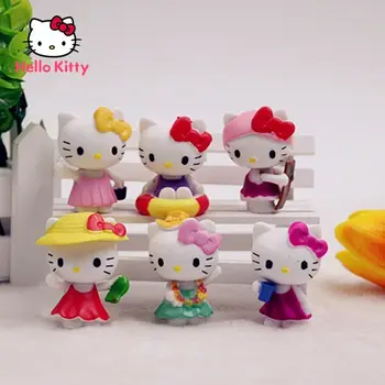  Модная милая кукла Hello Kitty, украшения для автомобиля ручной работы, простое мультяшное украшение для торта, детские игрушки