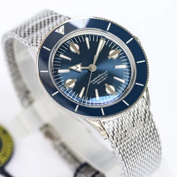  Мужские часы Oein BR-Superocean Винтажные часы для дайверов, диаметр корпуса из полированной нержавеющей стали 42 мм