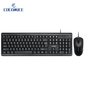  Набор клавиатуры и мыши TF500, деловая USB-проводная клавиатура, игровая мышь, Офисный рабочий стол, Домашняя простота