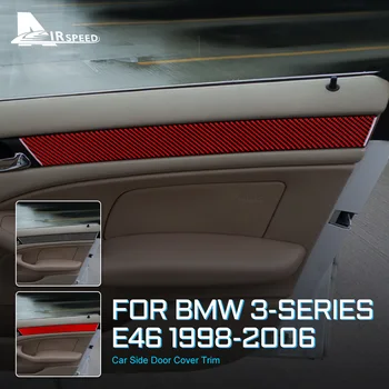  Настоящее мягкое углеродное волокно для Bmw E46 3 серии 1998-2002 2003 2004 2005 2006 Аксессуары для отделки боковой двери автомобиля, авто Наклейка
