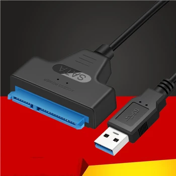  Новый USB 3,0 SATA 3 Кабель Sata-USB Адаптер до 6 Гбит/с Поддержка 2,5 Дюймов Внешний SSD HDD Жесткий диск 22-Контактный кабель Sata III