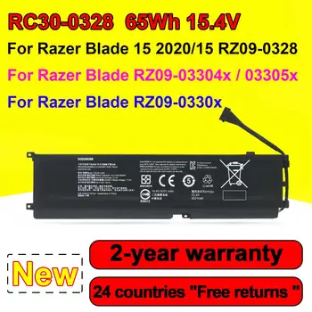  Новый Аккумулятор для ноутбука 15,4 V 65Wh 4221mah RC30-0328 Для Razer Blade 15 2020/15 Серии RZ09-0328 RZ09-03304x RZ09-03305x RZ09-0335x
